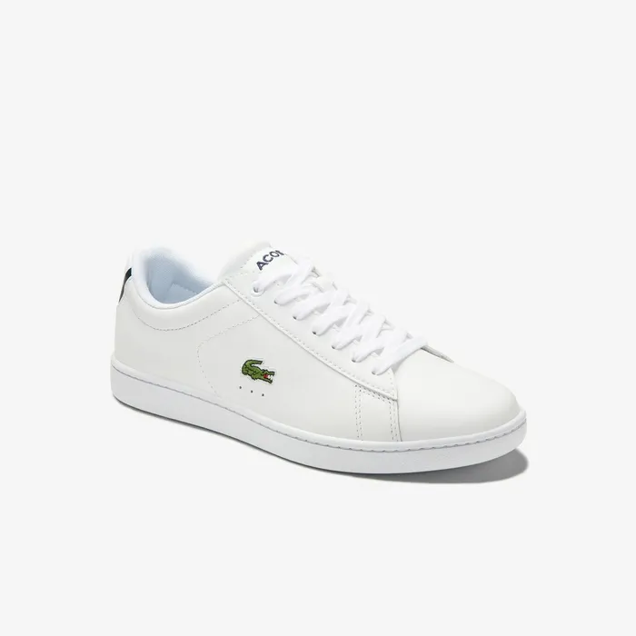 Carnaby Evo Meshlined Leather Sneakers White Womens Lacoste Sneakers For Sale Online