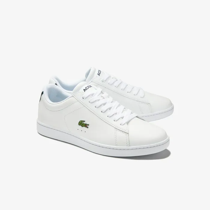 Carnaby Evo Meshlined Leather Sneakers White Womens Lacoste Sneakers For Sale Online