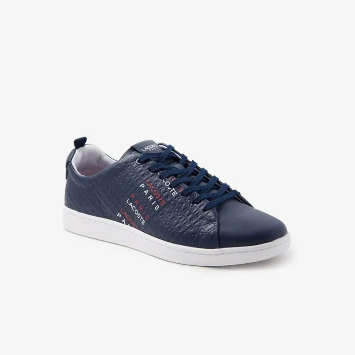 Carnaby Evo Tricolore Leather Sneakers NavyWhiteRed Mens Lacoste Sneakers Shop