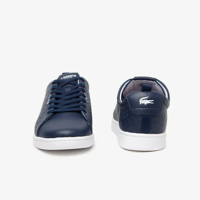 Carnaby Evo Tricolore Leather Sneakers NavyWhiteRed Mens Lacoste Sneakers Shop