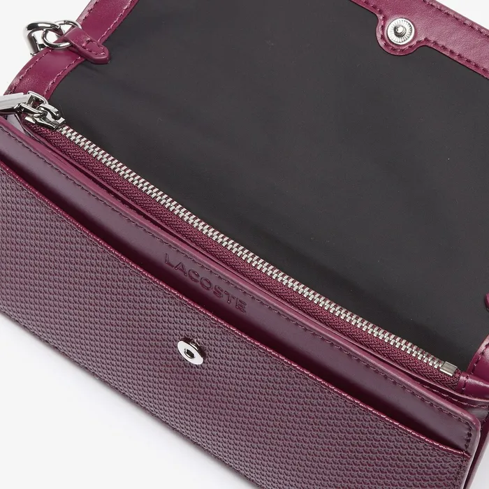Chantaco Chain Clutch Grape Wine Womens Lacoste Small Leather Goods For Sale