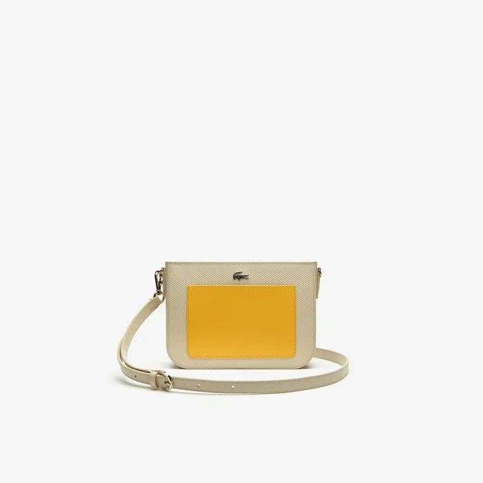 Chantaco Colourblock Piqu Leather Shoulder Bag Fog Samoan Sun Womens Lacoste Bags Popular