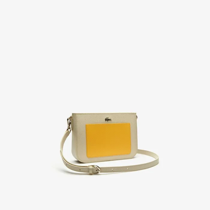 Chantaco Colourblock Piqu Leather Shoulder Bag Fog Samoan Sun Womens Lacoste Bags Popular