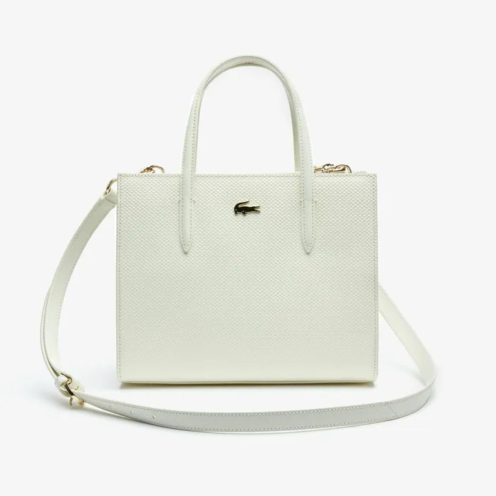 Chantaco Dual Carry Piqu Zip Leather Tote Marshmallow Womens Lacoste Bags Online Store Chantaco Dual Carry Piqu Zip Leather Tote Marshmallow Womens Lacoste Bags Online Store