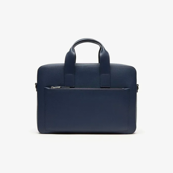 Chantaco Matte Piqu Leather Computer Bag Peacoat Mens Lacoste Bags Shop Online