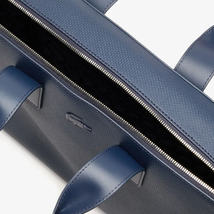 Chantaco Matte Piqu Leather Computer Bag Peacoat Mens Lacoste Bags Shop Online