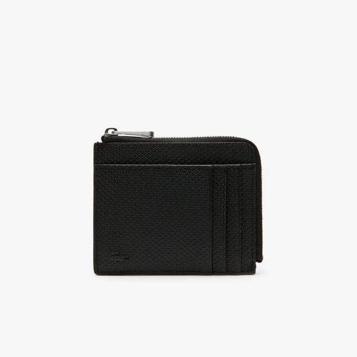 Chantaco Matte Piqu Leather Zip 4 Card Holder Black Mens Lacoste Small Leather Goods Cheap On Sale Chantaco Matte Piqu Leather Zip 4 Card Holder Black Mens Lacoste Small Leather Goods Cheap On Sale