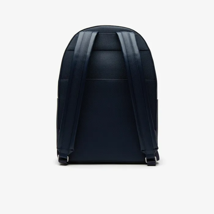 Chantaco Soft Leather Zip Backpack Peacoat Mens Lacoste Bags Online Outlet Store