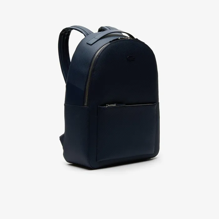 Chantaco Soft Leather Zip Backpack Peacoat Mens Lacoste Bags Online Outlet Store