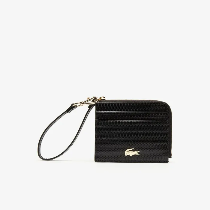 Chantaco Wristlet Card Holder Black Womens Lacoste Small Leather Goods Cheap On Sale Chantaco Wristlet Card Holder Black Womens Lacoste Small Leather Goods Cheap On Sale