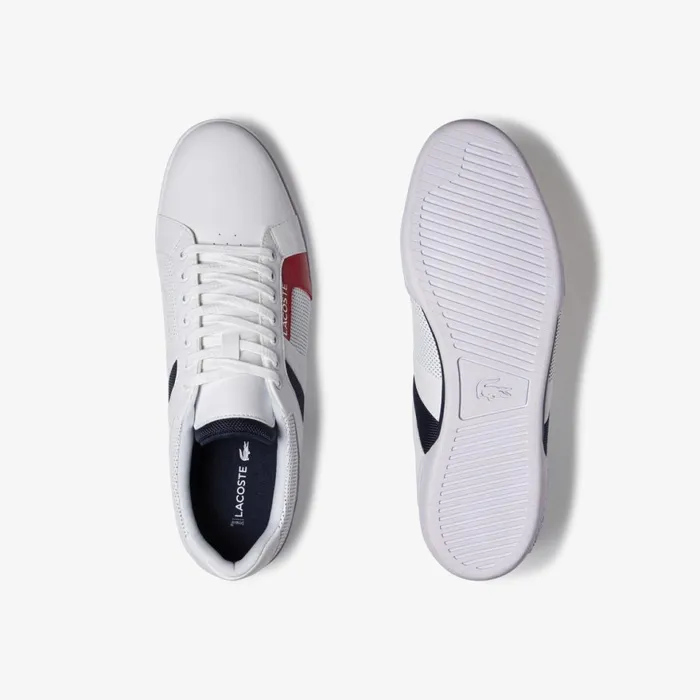 Chaymon Club Leather and Mesh Sneakers WhiteNavy Mens Lacoste Sneakers Online Outlet Store