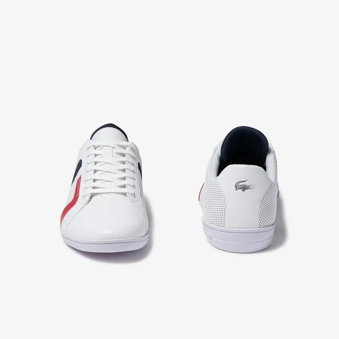 Chaymon Club Leather and Mesh Sneakers WhiteNavy Mens Lacoste Sneakers Online Outlet Store