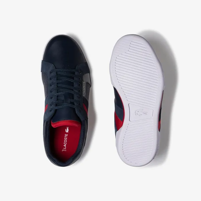 Chaymon Club Leather and Suede Sneakers NvyRed Mens Lacoste Sneakers Shop Online