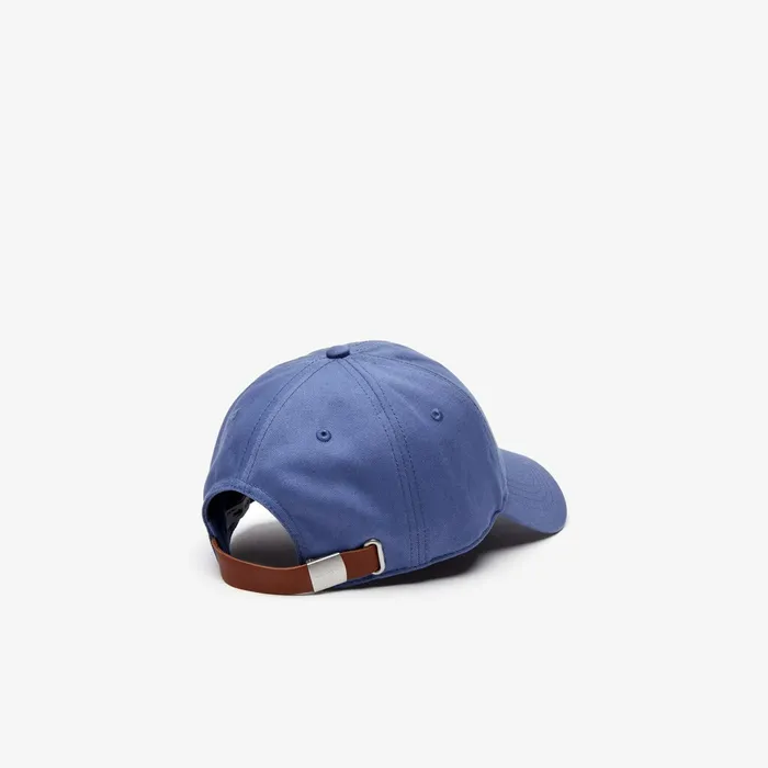 Check Croc Badge Cotton Cap Blue Mens Lacoste Caps and Hats Online