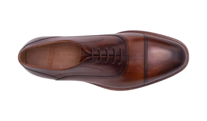 CherwellHand Brushed Brown Mens Barker Shoes Oxfords