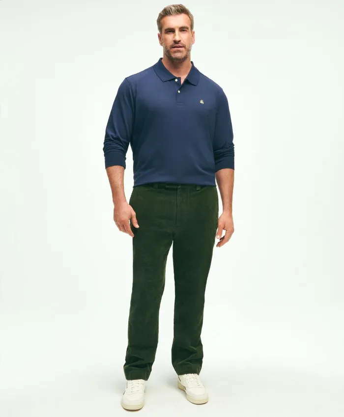 Chinos andamp Casual Pants Men Brooks Brothers Big andamp Tall Wide Wale Corduroy Pants Dark Green
