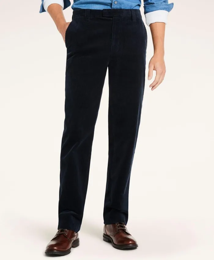 Chinos andamp Casual Pants Men Brooks Brothers Big andamp Tall Wide Wale Corduroy Pants Dark Navy