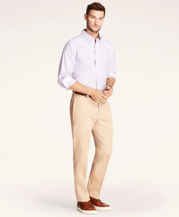 Chinos andamp Casual Pants Men Brooks Brothers Clark StraightFit Stretch Advantage Chino Pants Dark Khaki