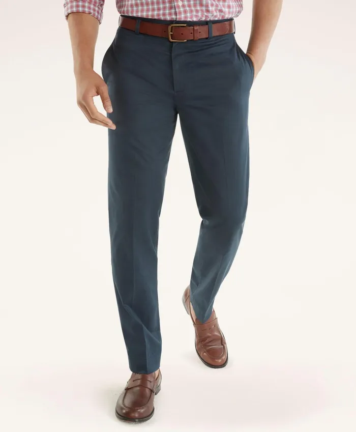 Chinos andamp Casual Pants Men Brooks Brothers Clark StraightFit Stretch Advantage Chino Pants Navy