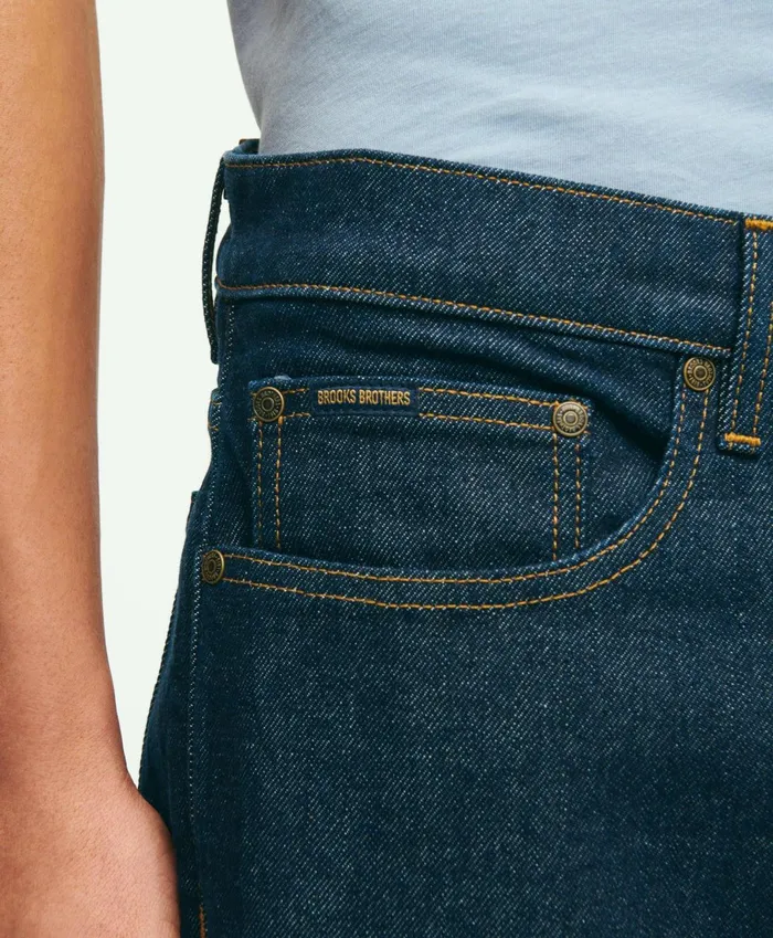 Chinos andamp Casual Pants Men Brooks Brothers Classic Slim Fit Denim Jeans Dark Blue