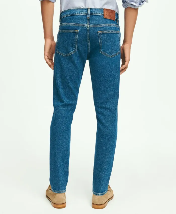 Chinos andamp Casual Pants Men Brooks Brothers Classic Slim Fit Denim Jeans Medium Blue