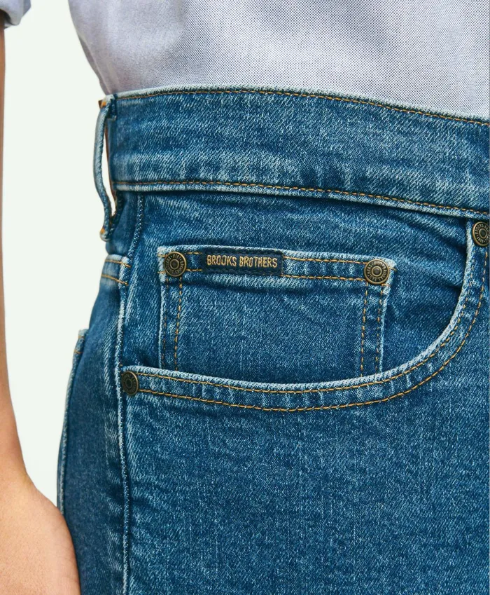 Chinos andamp Casual Pants Men Brooks Brothers Classic Slim Fit Denim Jeans Medium Blue