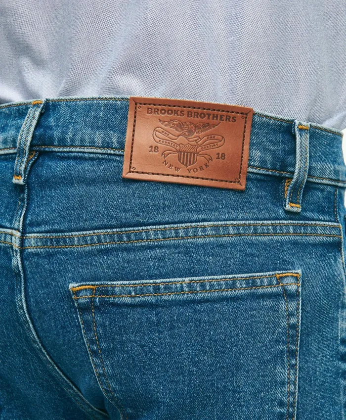 Chinos andamp Casual Pants Men Brooks Brothers Classic Slim Fit Denim Jeans Medium Blue