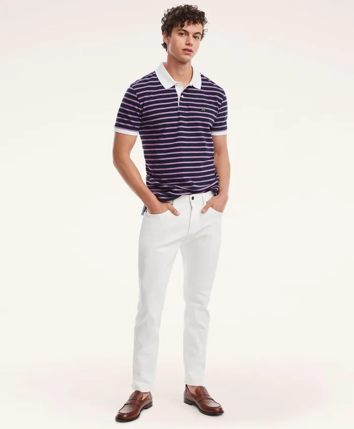 Chinos andamp Casual Pants Men Brooks Brothers Classic Slim Fit Denim Jeans White