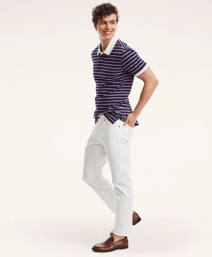 Chinos andamp Casual Pants Men Brooks Brothers Classic Slim Fit Denim Jeans White