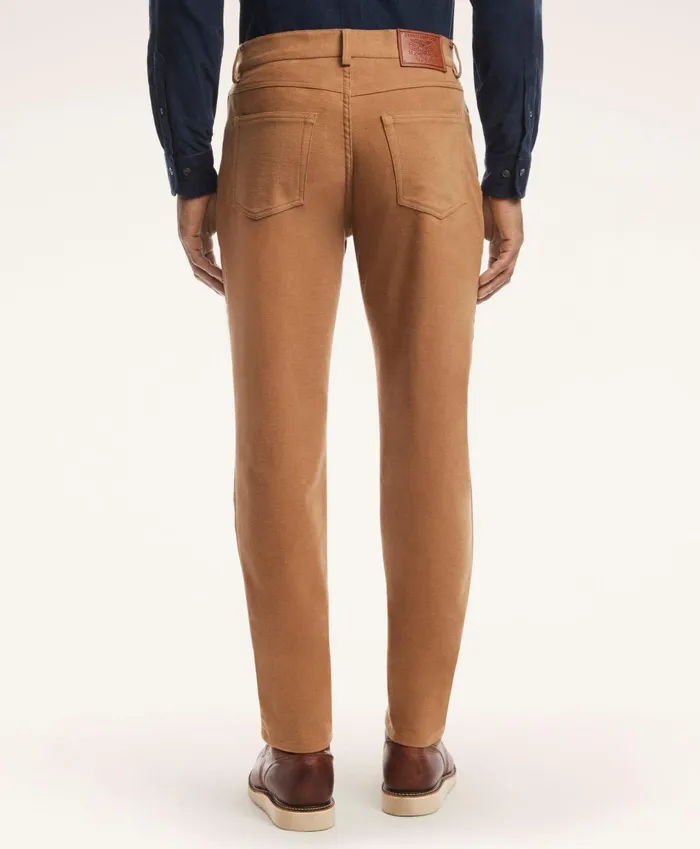 Chinos andamp Casual Pants Men Brooks Brothers Cotton Moleskin Pants Beige