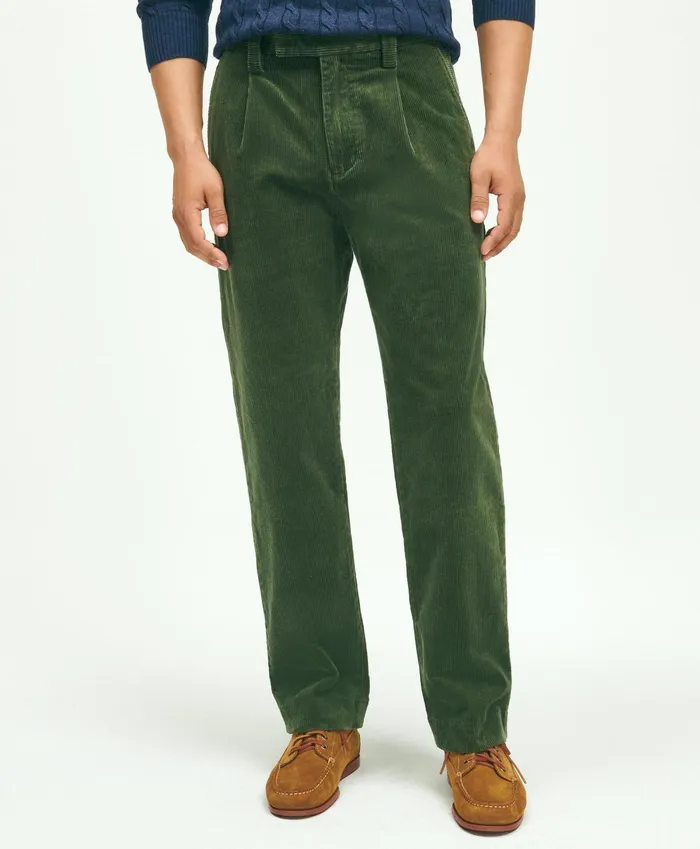 Chinos andamp Casual Pants Men Brooks Brothers Elliot Fit Cotton WideWale Corduroy Pants Dark Green Chinos andamp Casual Pants Men Brooks Brothers Elliot Fit Cotton WideWale Corduroy Pants Dark Green