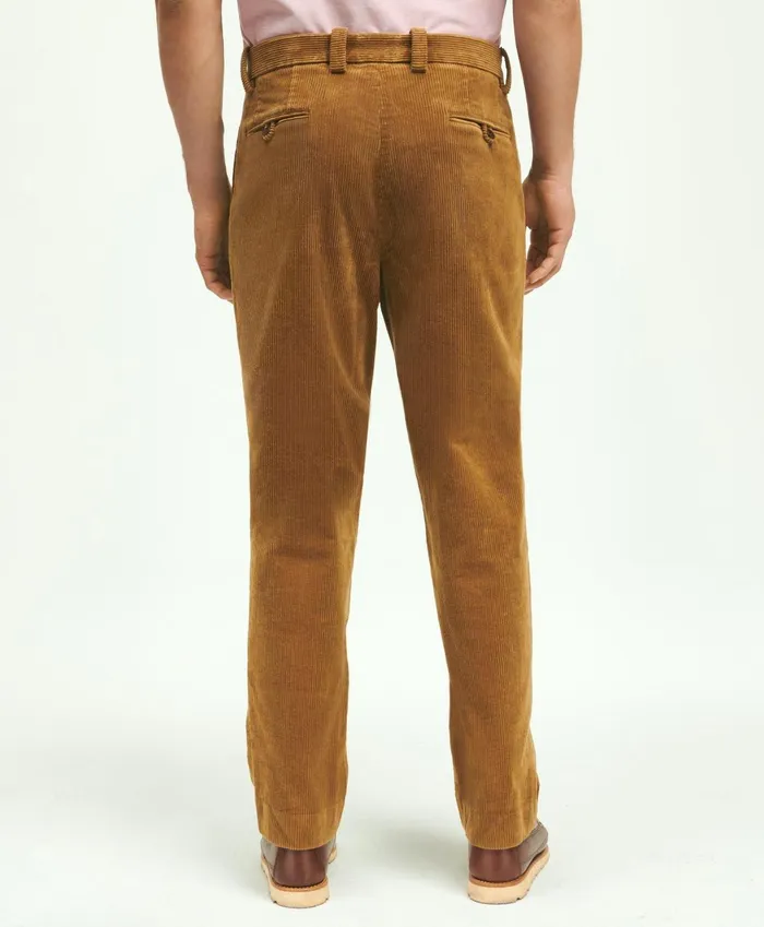 Chinos andamp Casual Pants Men Brooks Brothers Elliot Fit Cotton WideWale Corduroy Pants Medium Brown