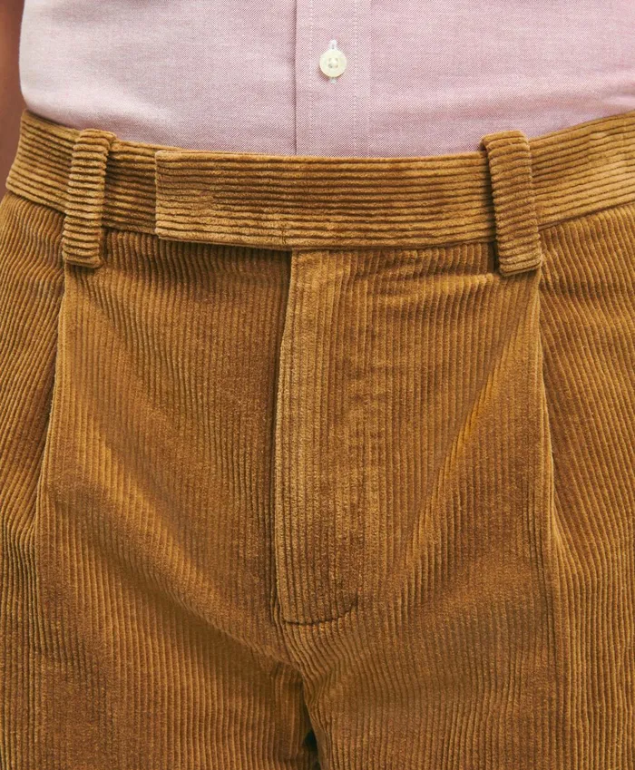 Chinos andamp Casual Pants Men Brooks Brothers Elliot Fit Cotton WideWale Corduroy Pants Medium Brown