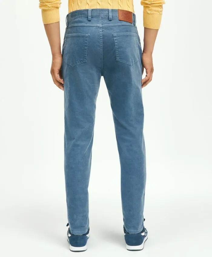 Chinos andamp Casual Pants Men Brooks Brothers FivePocket Stretch Corduroy Pants Blue