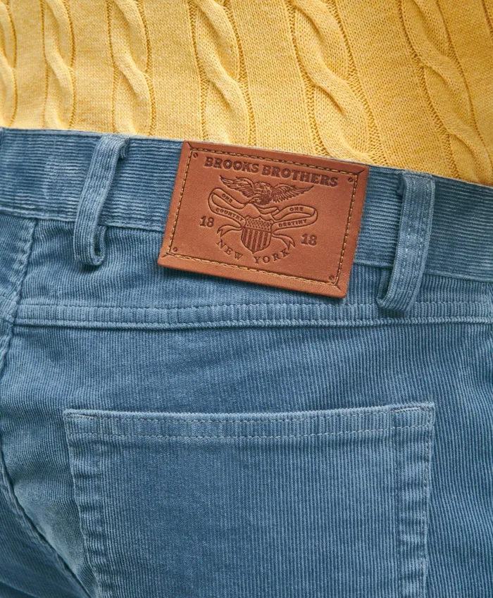 Chinos andamp Casual Pants Men Brooks Brothers FivePocket Stretch Corduroy Pants Blue