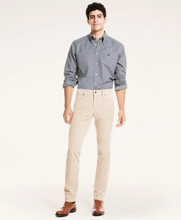 Chinos andamp Casual Pants Men Brooks Brothers FivePocket Stretch Corduroy Pants Taupe