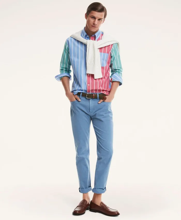 Chinos andamp Casual Pants Men Brooks Brothers FivePocket Stretch Cotton Twill Pants Pale Blue Chinos andamp Casual Pants Men Brooks Brothers FivePocket Stretch Cotton Twill Pants Pale Blue