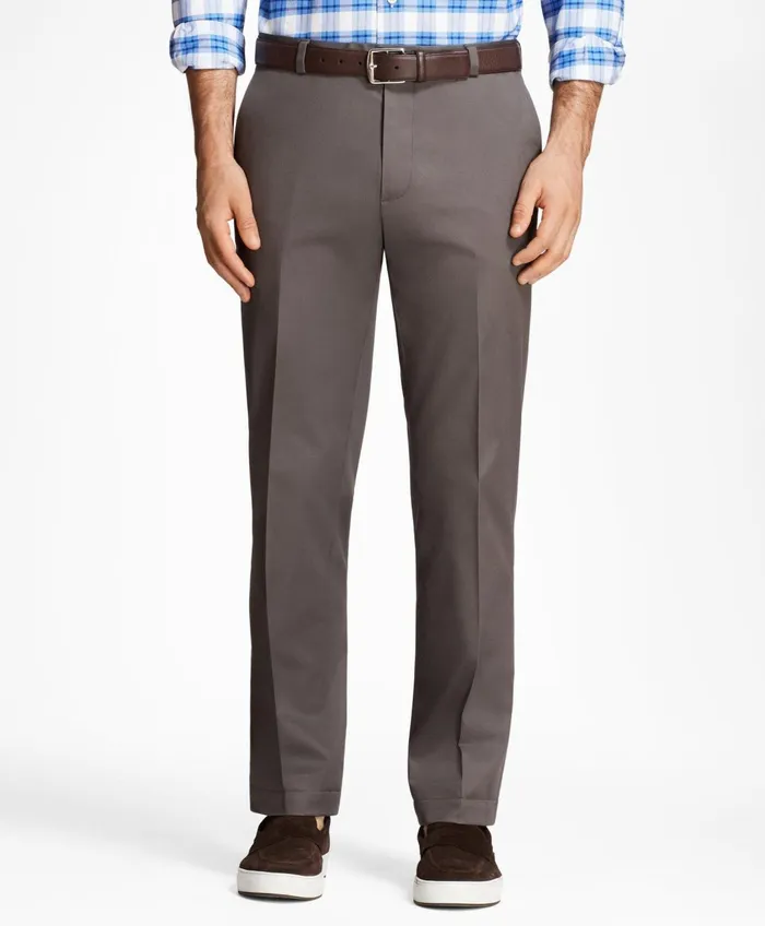 Chinos andamp Casual Pants Men Brooks Brothers Milano SlimFit Stretch Advantage Chino Pants Grey