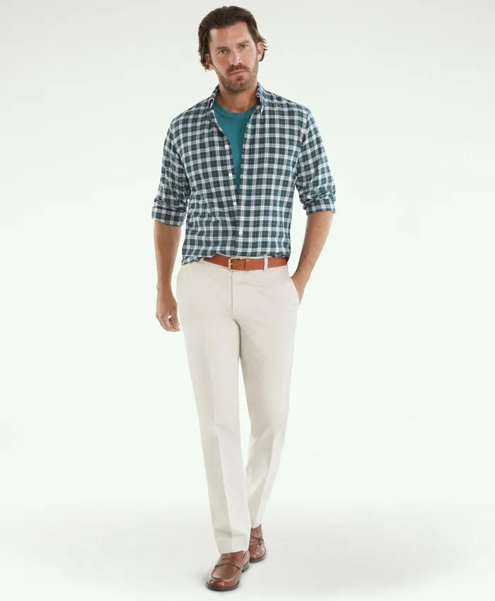 Chinos andamp Casual Pants Men Brooks Brothers Milano SlimFit Stretch Advantage Chino Pants Stone