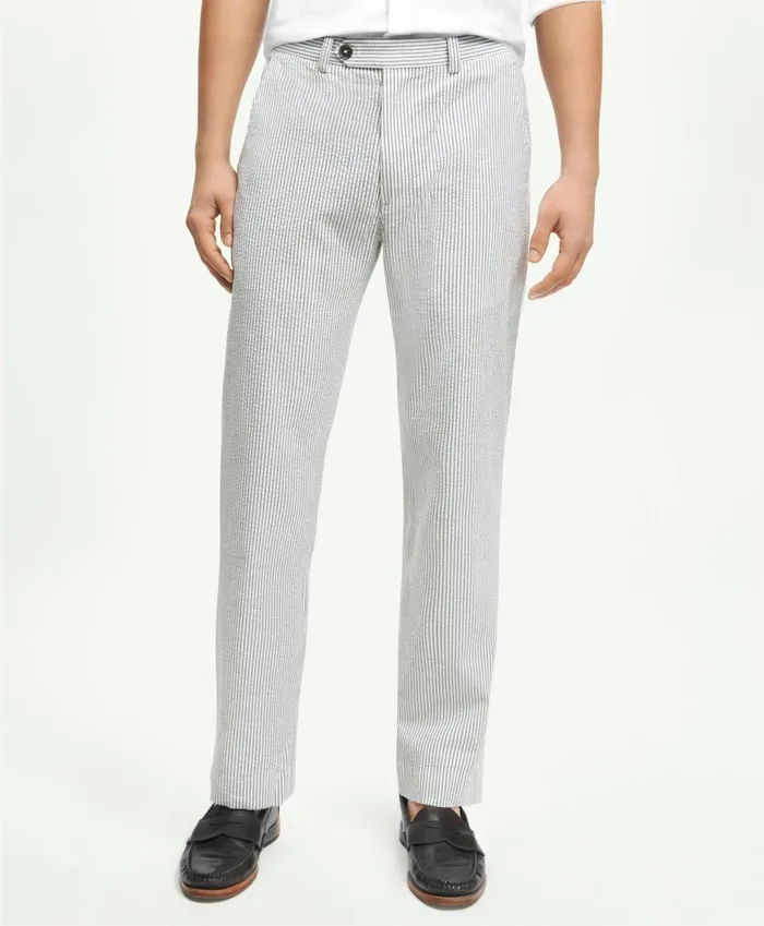 Chinos andamp Casual Pants Men Brooks Brothers Milano SlimFit Washed Stretch Cotton Seersucker Pants Grey Chinos andamp Casual Pants Men Brooks Brothers Milano SlimFit Washed Stretch Cotton Seersucker Pants Grey