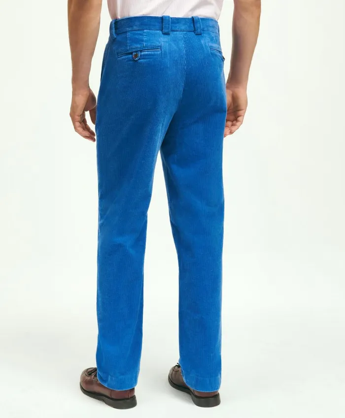 Chinos andamp Casual Pants Men Brooks Brothers Regular Fit Cotton WideWale Corduroy Pants Blue