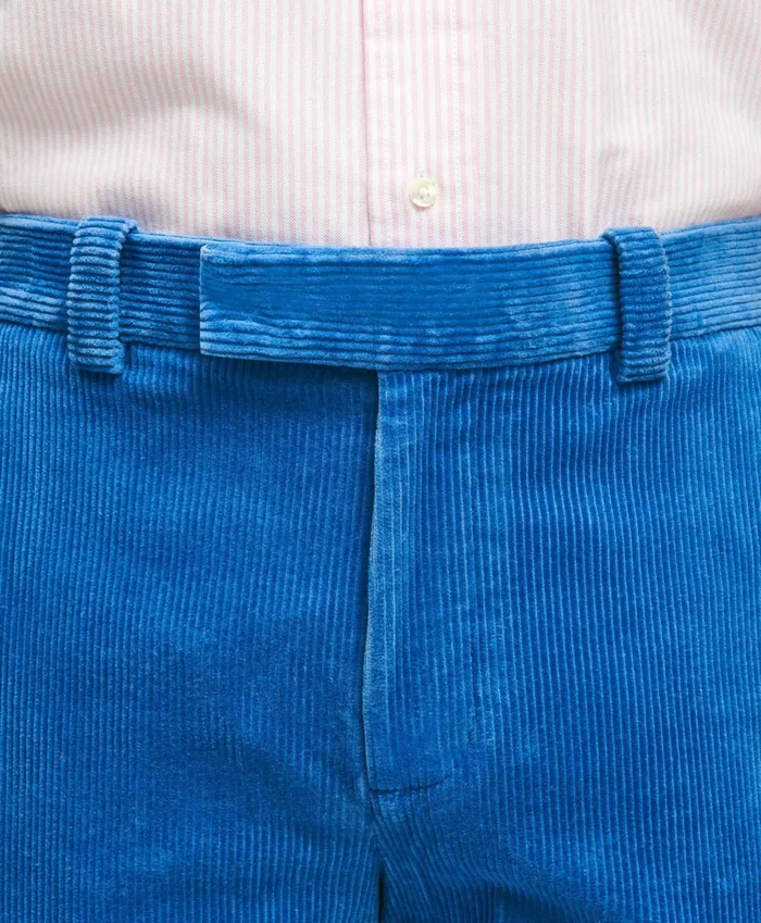 Chinos andamp Casual Pants Men Brooks Brothers Regular Fit Cotton WideWale Corduroy Pants Blue