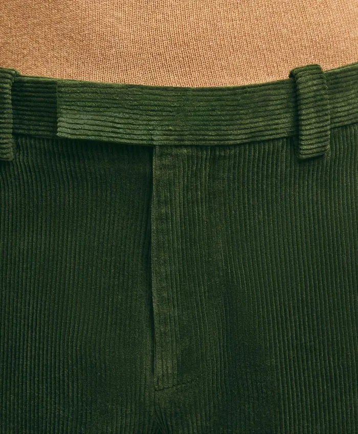Chinos andamp Casual Pants Men Brooks Brothers Regular Fit Cotton WideWale Corduroy Pants Dark Green
