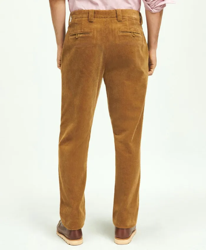 Chinos andamp Casual Pants Men Brooks Brothers Regular Fit Cotton WideWale Corduroy Pants Medium Brown