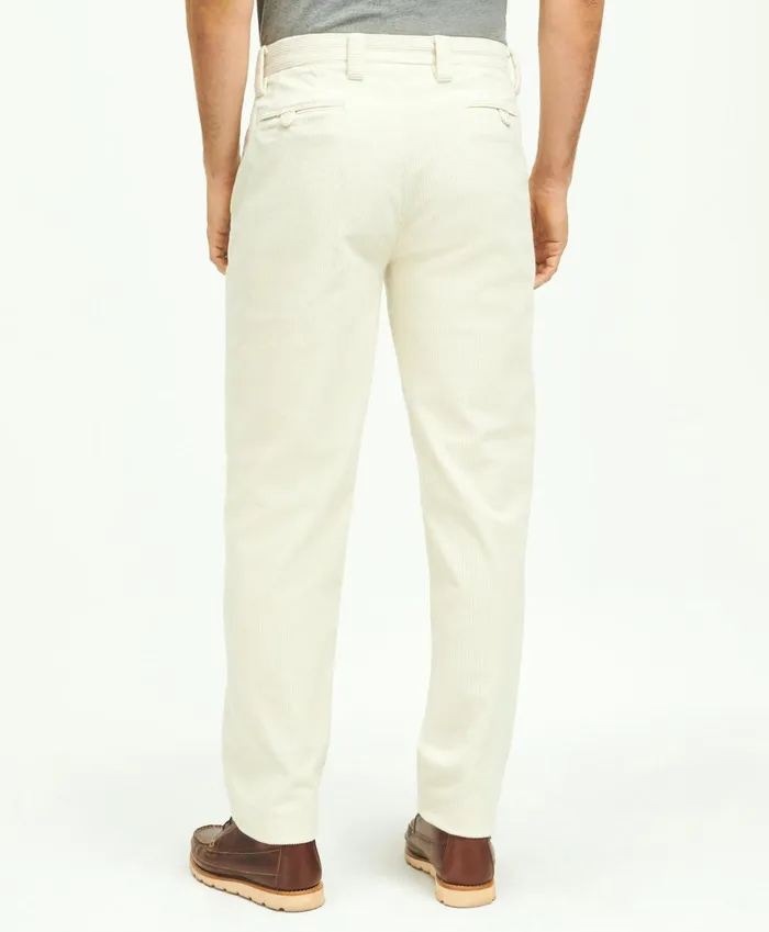 Chinos andamp Casual Pants Men Brooks Brothers Regular Fit Cotton WideWale Corduroy Pants Natural