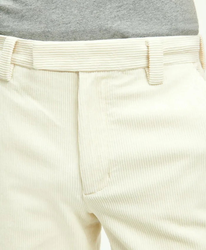 Chinos andamp Casual Pants Men Brooks Brothers Regular Fit Cotton WideWale Corduroy Pants Natural