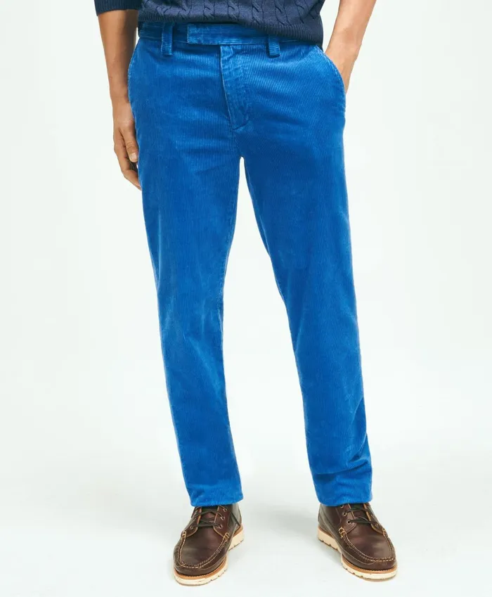 Chinos andamp Casual Pants Men Brooks Brothers Slim Fit Cotton WideWale Corduroy Pants Blue Chinos andamp Casual Pants Men Brooks Brothers Slim Fit Cotton WideWale Corduroy Pants Blue
