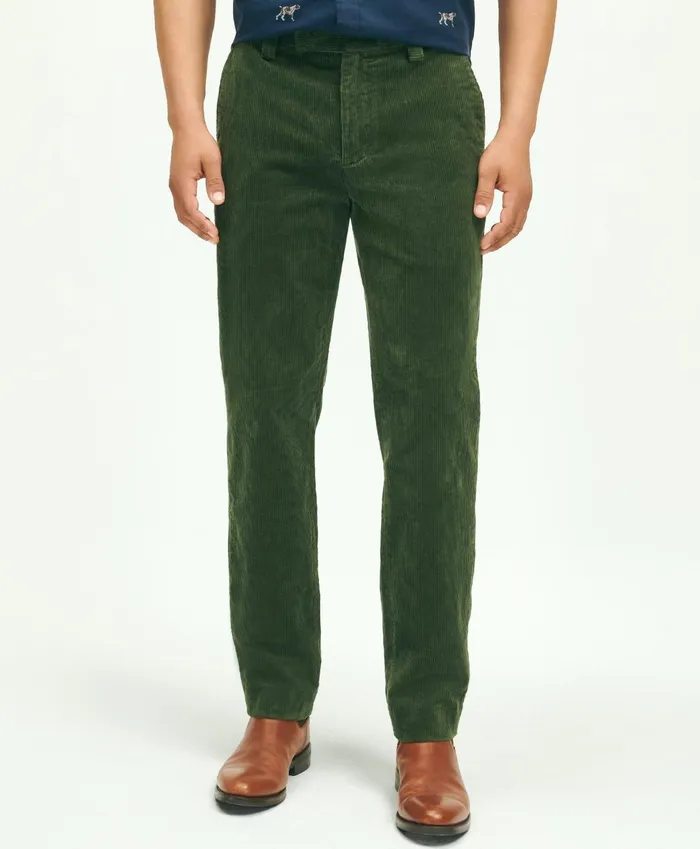 Chinos andamp Casual Pants Men Brooks Brothers Slim Fit Cotton WideWale Corduroy Pants Dark Green Chinos andamp Casual Pants Men Brooks Brothers Slim Fit Cotton WideWale Corduroy Pants Dark Green
