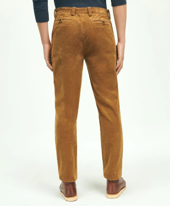 Chinos andamp Casual Pants Men Brooks Brothers Slim Fit Cotton WideWale Corduroy Pants Medium Brown