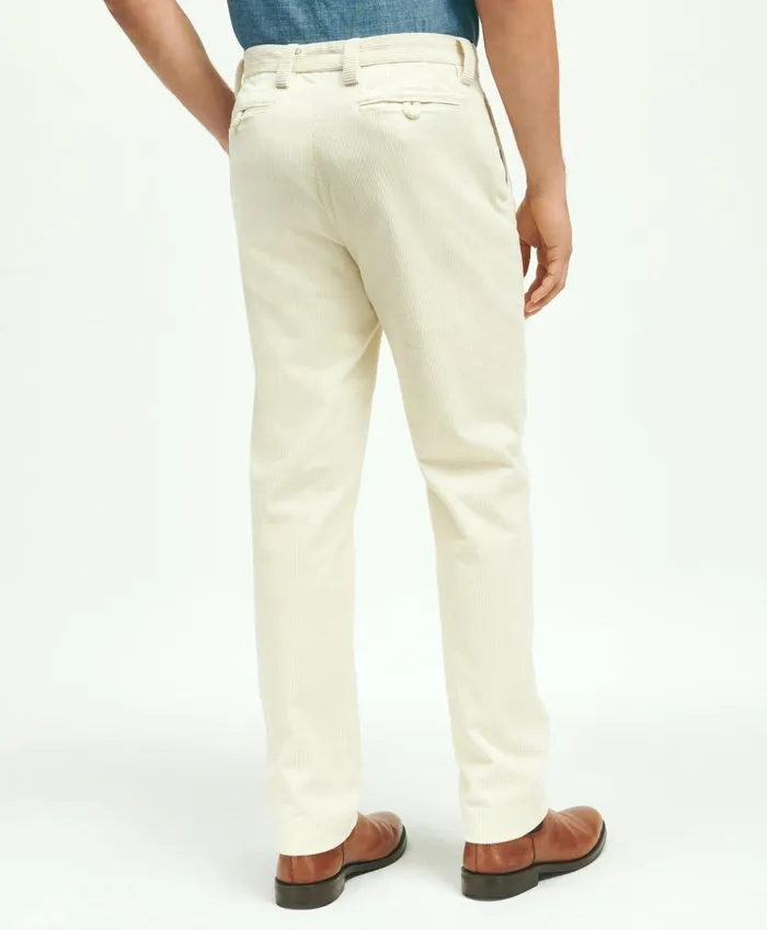 Chinos andamp Casual Pants Men Brooks Brothers Slim Fit Cotton WideWale Corduroy Pants Natural